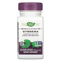Nature's Way, джимнема, 500 мг, 60 вегетарианских капсул
