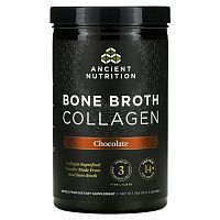 Dr. Axe / Ancient Nutrition, коллаген из костного бульона, со вкусом шоколада, 528 г (1,2 фунта)