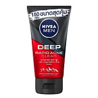 Nivea Men Mud Foam Deep Rapid Acne 150 G. ผู้ชาย โฟม สครับ ล้างหน้า