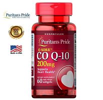 Препарат для сердечно-сосудистой системы с Коэнзимом Puritan's Pride Q-SORB Co Q-10 200 mg. США