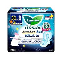 Laurier Soft  Safe Labsabai Cool Antibacteria Wing 30cm. 10'S