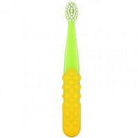 RADIUS, Totz Plus Brush, зубная щетка, для детей от 3 лет, экстра мягкая, сине-желтая, 1 шт.
