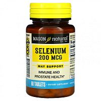Mason Natural, Селен, 200 мкг, 60 таблеток
