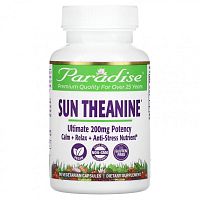 Paradise Herbs, Sun Theanine, 200 mg, 90 Vegetarian Capsules