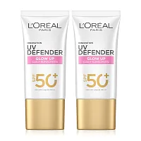 Loreal Paris UV Defender Invisible Fluid SPF50+ PA++++ Long UVA [50ml x 2pcs]