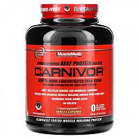 MuscleMeds, Carnivor, изолят белка говядины биоинженерной обработки, с ванильной карамелью, 4.2 фунта (1915.2 г)