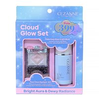 Cezanne Cloud Glow Set 2pcs. Make Keep Base (Light Blue)  Pearl Glow Highlight SP2