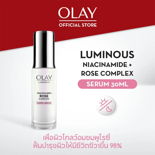 Olay Luminous Niacinamide + Rose Complex Super Serum 30ml фото 2 Olay Luminous Niacinamide + Rose Complex Super Serum 30ml фото 2