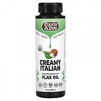 Foods Alive, Dressing Made with Flax Oil, Creamy Italian, 8 fl oz, (236 ml)