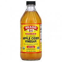 Bragg, органический яблочный уксус c уксусной маткой, необработанный, нефильтрованный, 473 мл (16 жидк. унций)