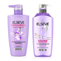Loreal Paris Set 2 Items Elseve Hyaluron Filling Shampoo 410ml + Sealing Conditioner 375ml