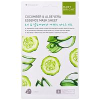 Baby Bright Mask Sheet Cucumber  Aloe Vera Essence 1'S