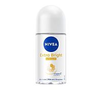 Nivea Roll On Extra Bright  Smooth 50 Ml. โรลออน ระงับกลิ่นกาย