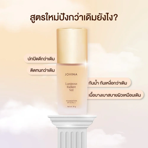 JOVINA Luminous Radiant Veil Foundation SPF30 PA+++ 30g фото 4