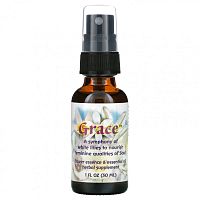 Flower Essence Services, Grace, цветочная эссенция с эфирным маслом, 1 жидкая унция (30 мл)