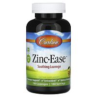 Carlson Labs, Zinc-Ease, натуральный лимон, 180 пастилок