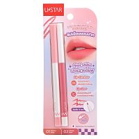 Ustar 2 In 1 Slim Contour  Lip Liner 0.5g. 01 Salmon Beige  02 Cloudy Pink