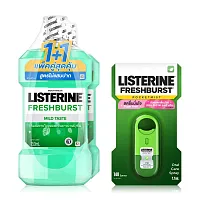 Listerine Set 2 Items Freshburst Zero [750ml x 2pcs] + Freshburst Pocket Mist 7.7ml