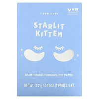 I Dew Care, Starlit Kitten, гидрогелевые осветляющие патчи для глаз, 5 пар по 3,2 г (0,11 унции)