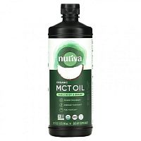 Nutiva, 100% органическое кокосовое масло со среднецепочечными триглицеридами, без ароматизаторов, 946 мл (32 жидк. Унции)