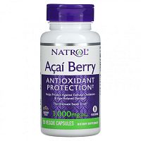 Natrol, Ягоды асаи, 500 мг, 75 вегетарианских капсул