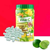 Аскорбиновая кислота витамин C Vita-C, 1000 таблеток. Таиланд ЛИМОН