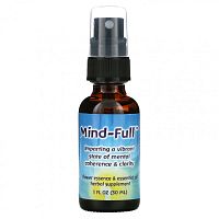Flower Essence Services, Mind-Full, цветочная эссенция и эфирное масло, 30 мл