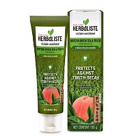 Тайская зубная паста Twin Lotus Herbaliste Matcha Green & Peach, 100 мл. Таиланд